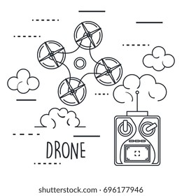 drone with remote control technology icon