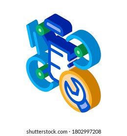 drone repair icon vector. isometric drone repair sign. color isolated symbol illustration