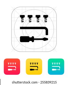 Drone repair kit icon. Vector illustration.