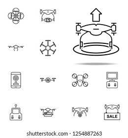 drone rises icon. Drones icons universal set for web and mobile