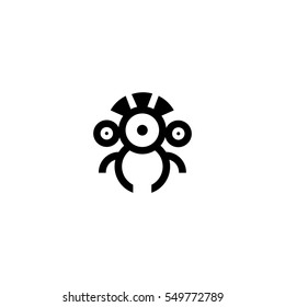 Drone or robot icon icolated on a white background.