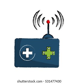 Drone robot technology icon vector illustration graphic design