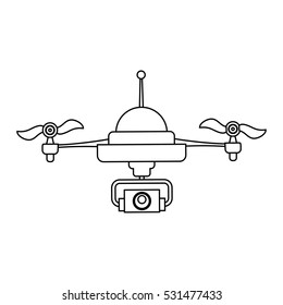 Drone robot technology icon vector illustration graphic design