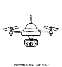 Drone robot technology icon vector illustration graphic design