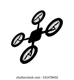 Drone robot technology icon vector illustration graphic design
