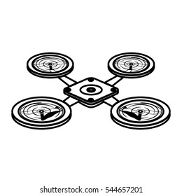 Drone robot technology icon vector illustration graphic design