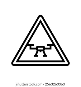 drone safety aerial vehicle line icon vector. drone safety aerial vehicle sign. isolated contour symbol black illustration