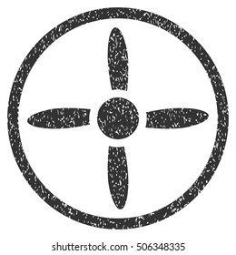 Drone Screw grainy textured icon for overlay watermark stamps. Flat symbol with scratched texture. Dotted vector gray ink rubber seal stamp with grunge design on a white background.