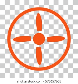 Drone Screw icon. Vector illustration style is flat iconic symbol, orange color, transparent background. Designed for web and software interfaces.