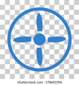 Drone Screw icon. Vector illustration style is flat iconic symbol, cobalt color, transparent background. Designed for web and software interfaces.