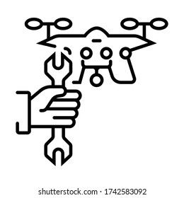 drone screwdriver icon vector illustration