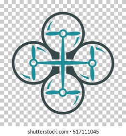 Drone Screws EPS vector pictogram. Illustration style is flat iconic bicolor soft blue symbol.
