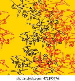 Drone seamless pattern 