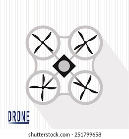 drone seen from above, over white  color background