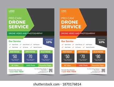 Volante de servicios de drones, volante de servicio de drones Pro cam, A4.