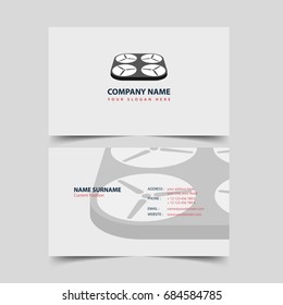 Drone Shop Business card design template. 