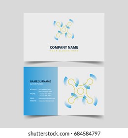 Drone Shop Business card design template. 