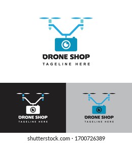 Drone Shop Logo Design Template- Flat Logo Design- Minimalist Logo- Drone Shop Logo For Drone Company And Other Company.