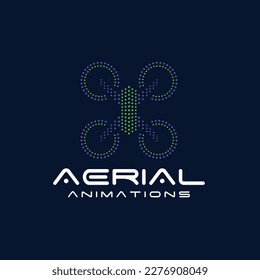 Drone show logo.
A modern logo template with dots and stars become to be shape of drone.
Perfect for a premium product or service. Elegant and prestigious look.