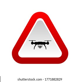 drone sign on white background