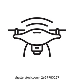 Ilustração de design de vetor de ícone de sinal de drone em estilo moderno