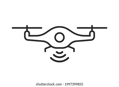 Drone With Signals icon design 