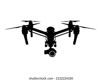 silueta de drones de alto vector negro