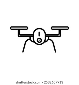 Drone silhouette vector illustration on white background