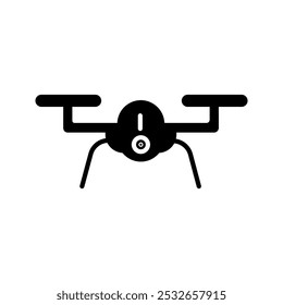 Drone silhouette vector illustration on white background