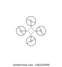 Drone. simple flat vector icon illustration. outline line symbol - editable stroke