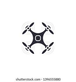 Drone simple icon, drone illustration on white background. Vector illustration.