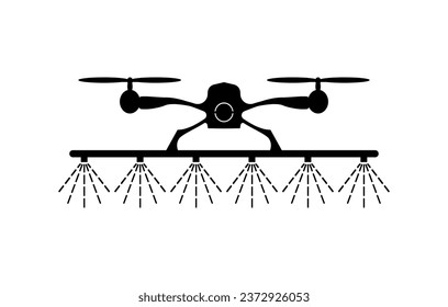 drone spraying icon on white background