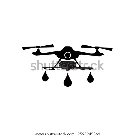 drone spraying icon on white background