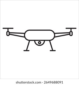 Vector de contorno de icono de stock de drone