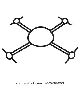 Vetor de contorno de ícone de ações de drone