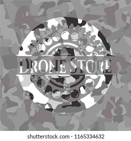 Drone Store on grey camo pattern