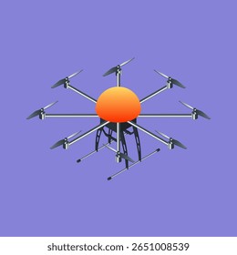 Ilustração de conjunto de vetor de enxame de drone
