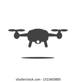 drone symbol icon flat style isolated in white background. vector illustration