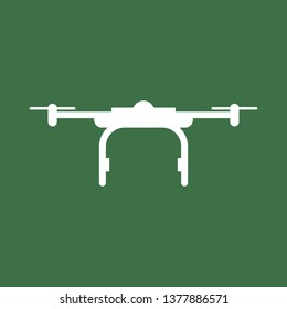 Drone symbol with a technology logo