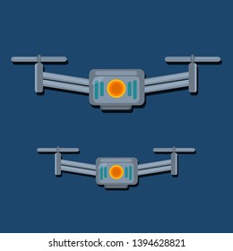 drone symbol vector illustration in flat style