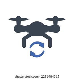 Drone sync icon, Vector Graphics