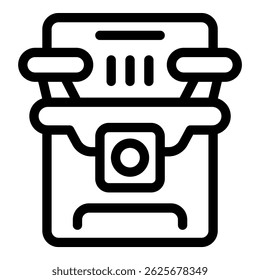 Drone taking photo icon, outline style