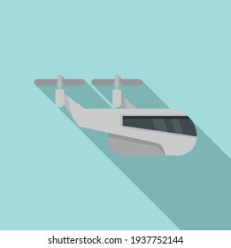 Drone taxi icon. Flat illustration of Drone taxi vector icon for web design