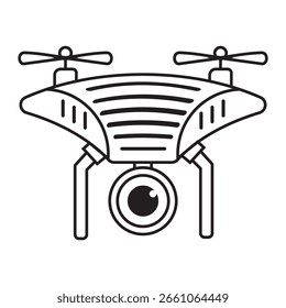 
tecnologia drone ícone câmera ilustração vetorial
