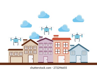 drone technology design, vector illustration eps10 graphic 