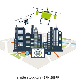 drone technology design, vector illustration eps10 graphic 