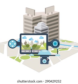 drone technology design, vector illustration eps10 graphic 