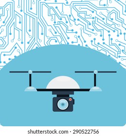 drone technology design, vector illustration eps10 graphic 