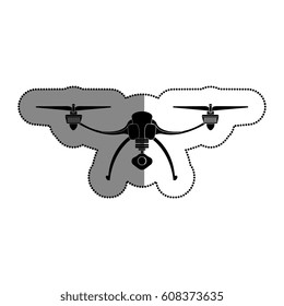 drone technology flying isolated icon