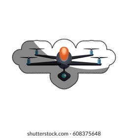 drone technology flying isolated icon